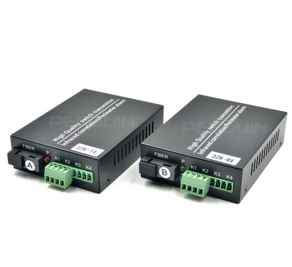 2 CH Dry Contact (Relay Switch) Fiber Converter SM / MM 20KM